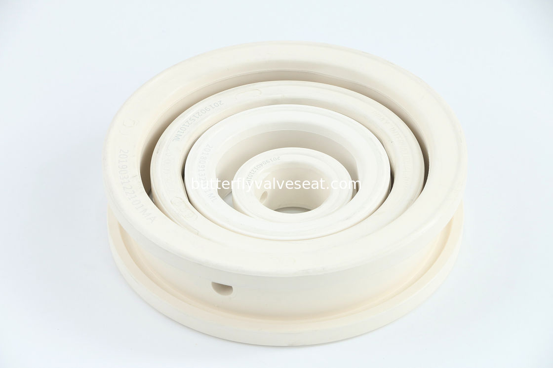 White Low Torque NBR Valve Seat Custom Material Stable Seat Dimensions