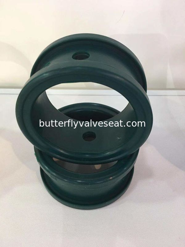 Black Color Silicone Butterfly Valve Seat , Rubber Valve Seat Good Performance